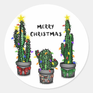 Stickers Joyeux Cactus Noël