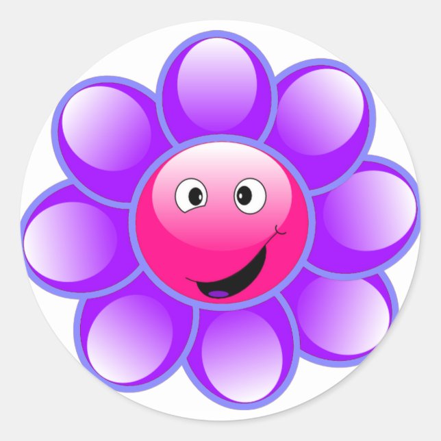 Stickers Joyeux Face Flower (Devant)