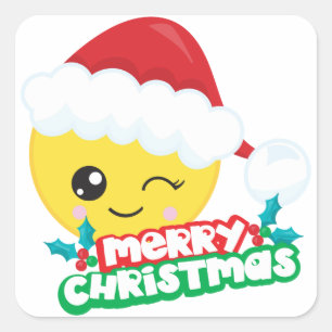 Stickers Joyeux Noël Emoji Winking