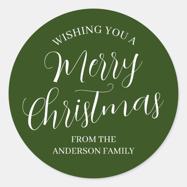 Stickers Joyeux Noël Green Custom (Devant)