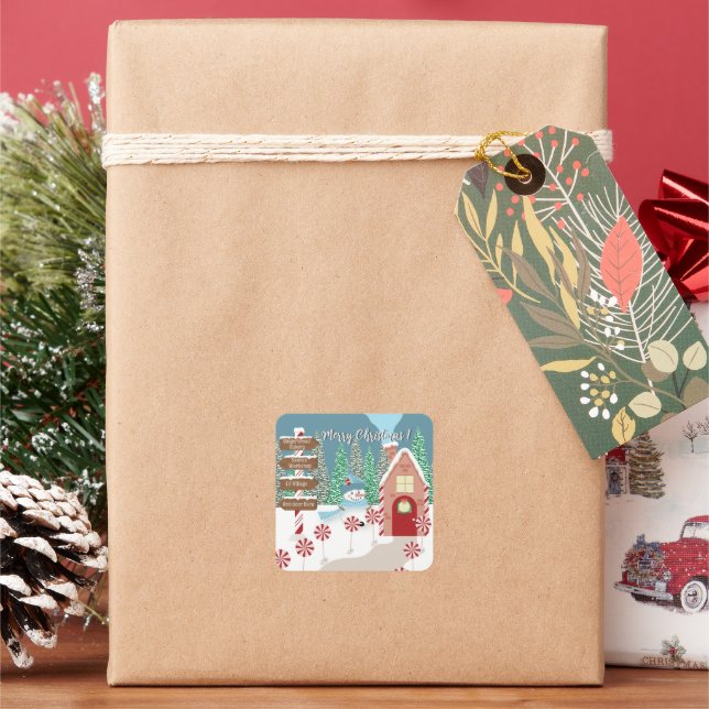 Stickers Joyeux Noël Pôle Nord (vacances)