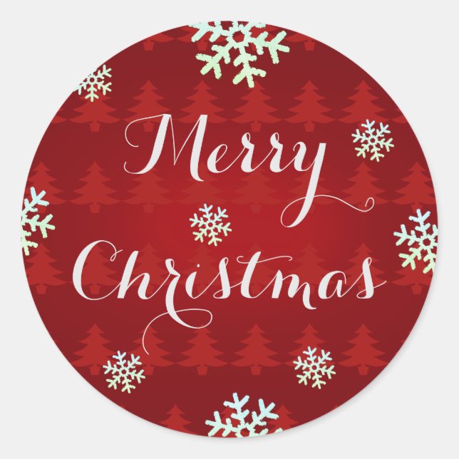 Stickers Joyeux Noël Snowflake (Devant)