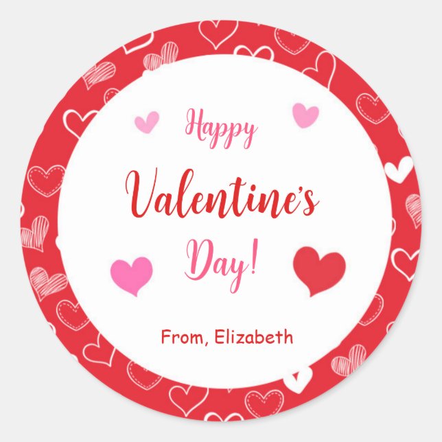 Stickers Joyeux Saint Valentin (Devant)