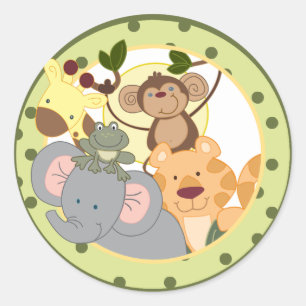 Stickers Jungle Safari Round Faver