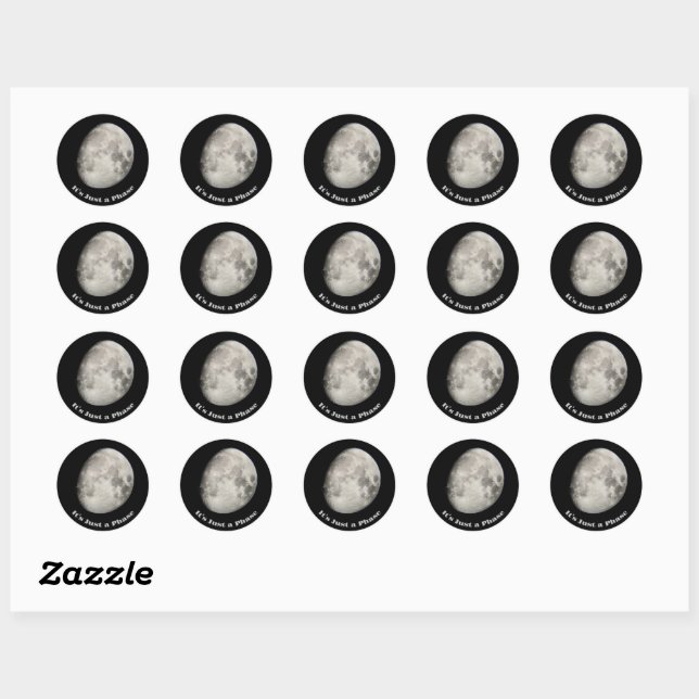 Stickers Just a Phase Moon (Feuille)
