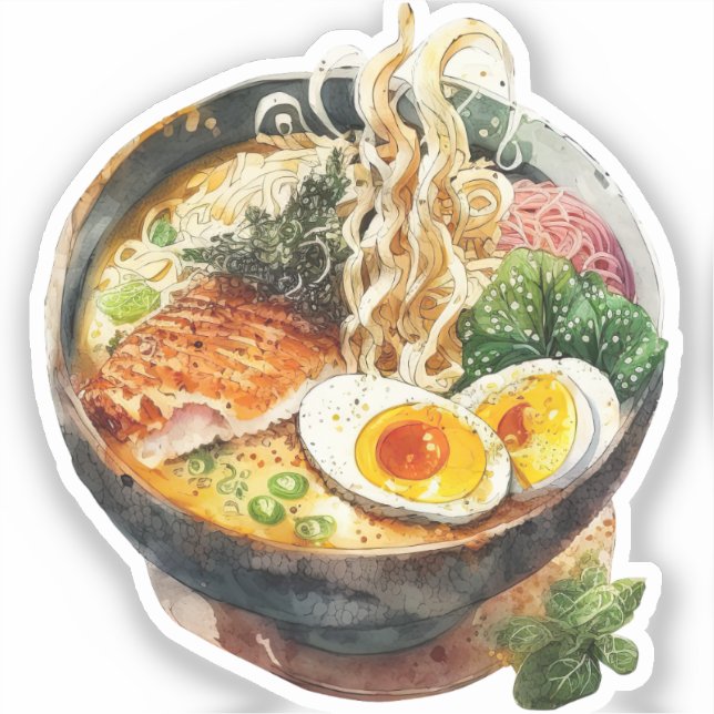 Stickers Kawaii Coréen Ramen (Recto)