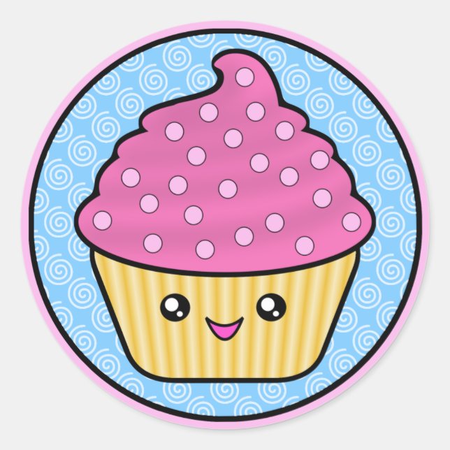 Stickers Kawaii Cuppy Cake (Devant)
