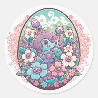 stickers Kawaii floral style dessin animé illustré