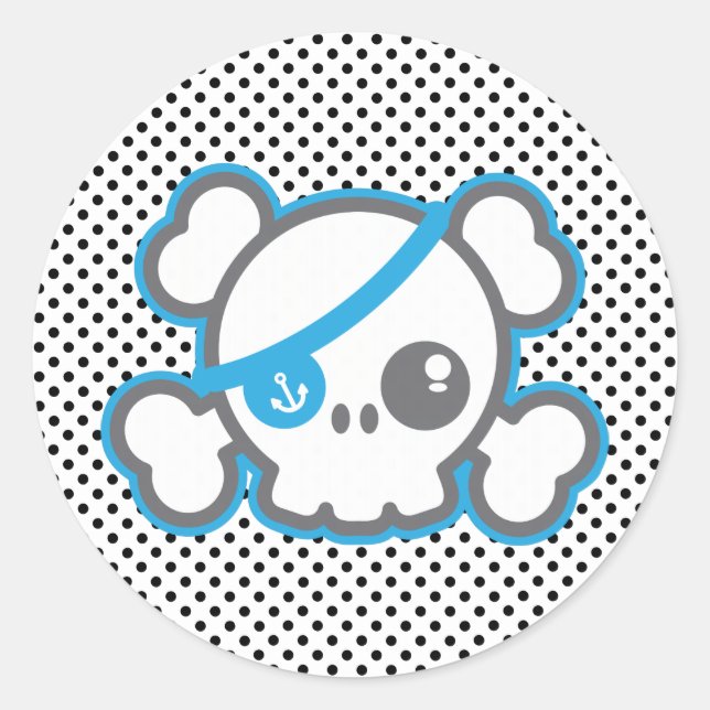 Stickers Kawaii Pirate Skull (Devant)
