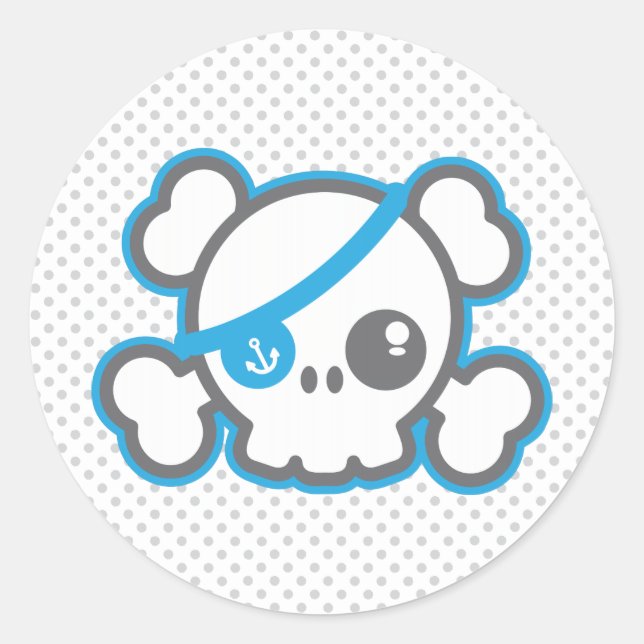 Stickers Kawaii Pirate Skull (Devant)