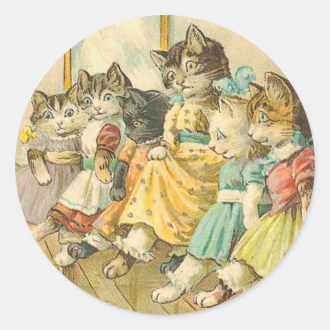 Stickers Kitten vintage (Devant)