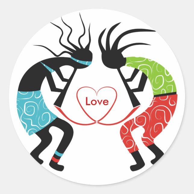 Stickers Kokopelli Love (Devant)