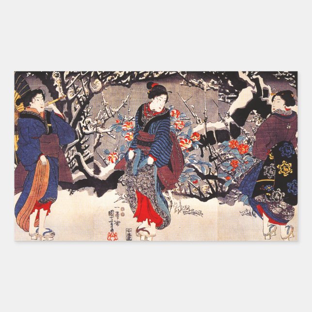Stickers Kuniyoshi Trois Femmes (Devant)