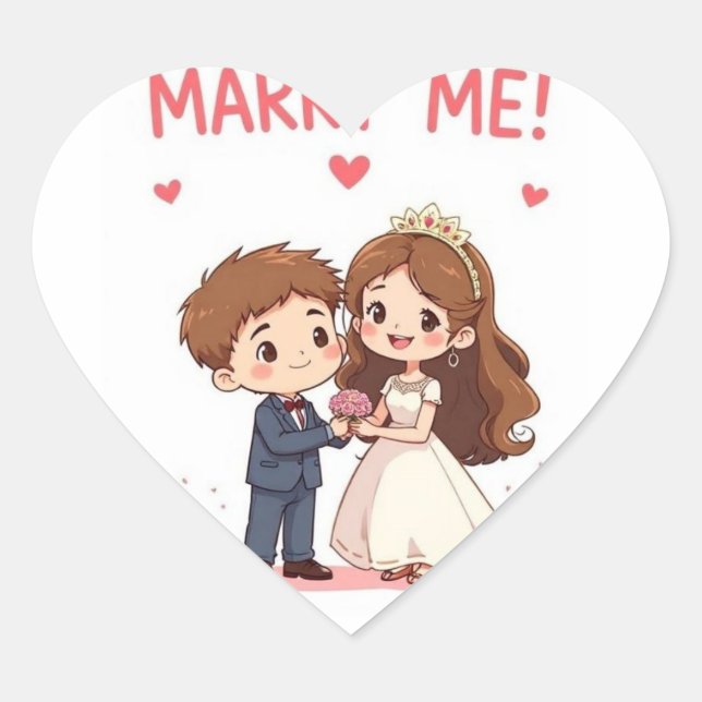 Stickers & Labels Marry me (Front)