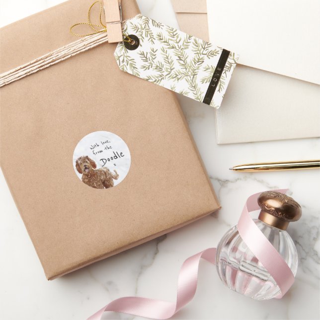 Stickers Labradoodle Message personnalisé (Cadeaux)