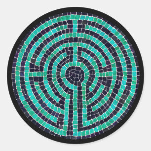 Stickers LABYRINTH III grand rond - Noir