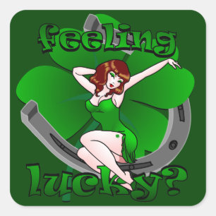 Stickers Lady Luck Sticker Lucky Charm Pin-up