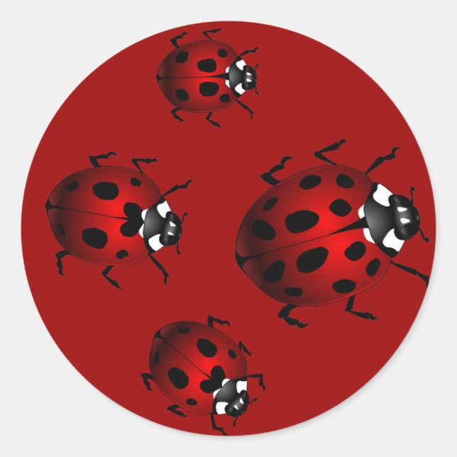 Stickers Ladybugs Stickers Red Ladybugs (Devant)