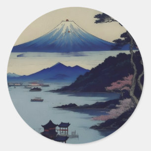 Stickers - Lake, Pine and Mountain - Japan