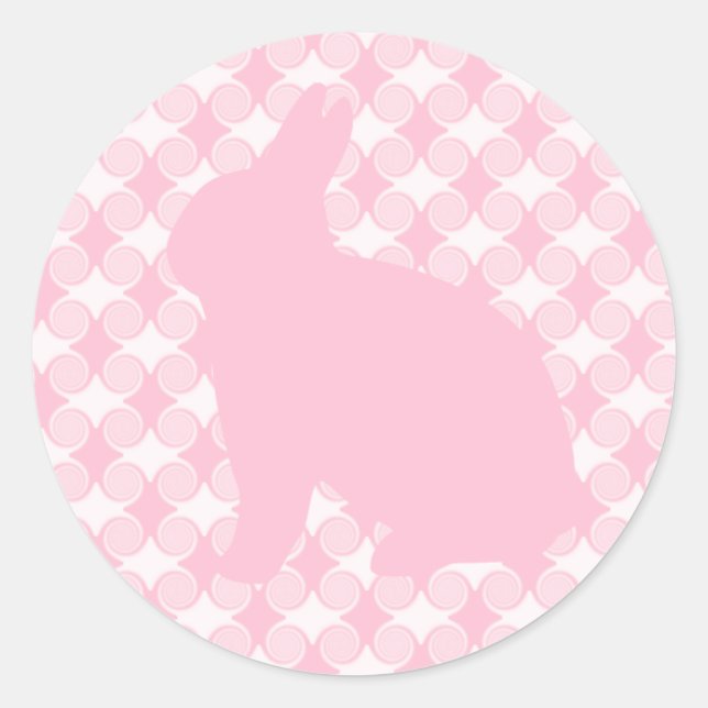 Stickers Lapin de Pâques, Rose clair (Devant)