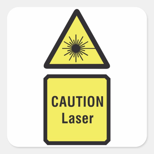 Stickers laser de mise en garde (Devant)