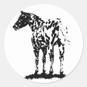STICKERS--LEOPARD APPALLOSA CLASSIC ROUND STICKER