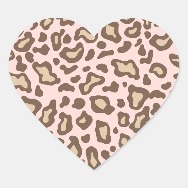 Stickers Leopard au chocolat rose clair (Devant)