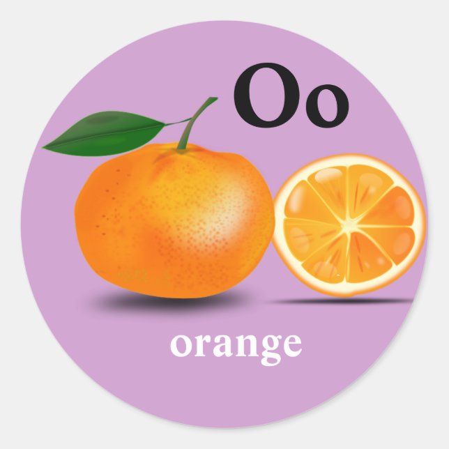 Stickers Lettre O orange (Devant)