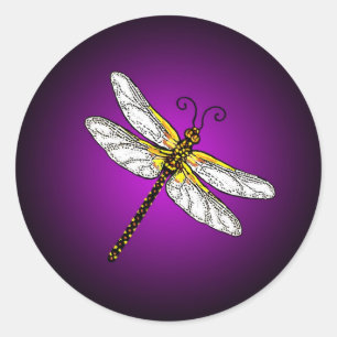 Stickers libellules de libellules pourpres