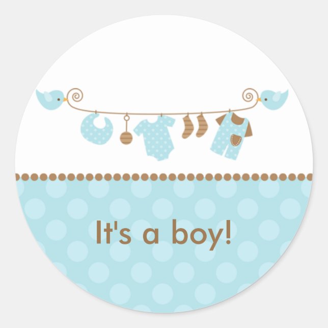 Stickers Ligne Bleu Bébé (Devant)