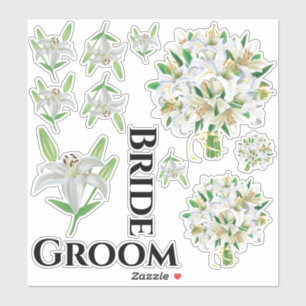 Stickers Lily blanche de mariée