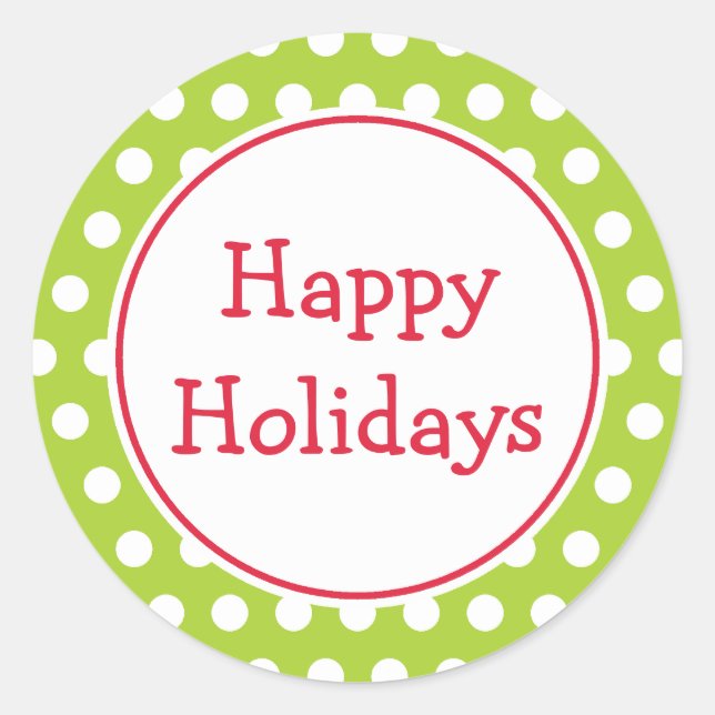 Stickers Lime Happy Holidays (Devant)