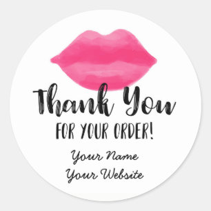 Stickers Lip Business Merci, Lèvres, Lipstick