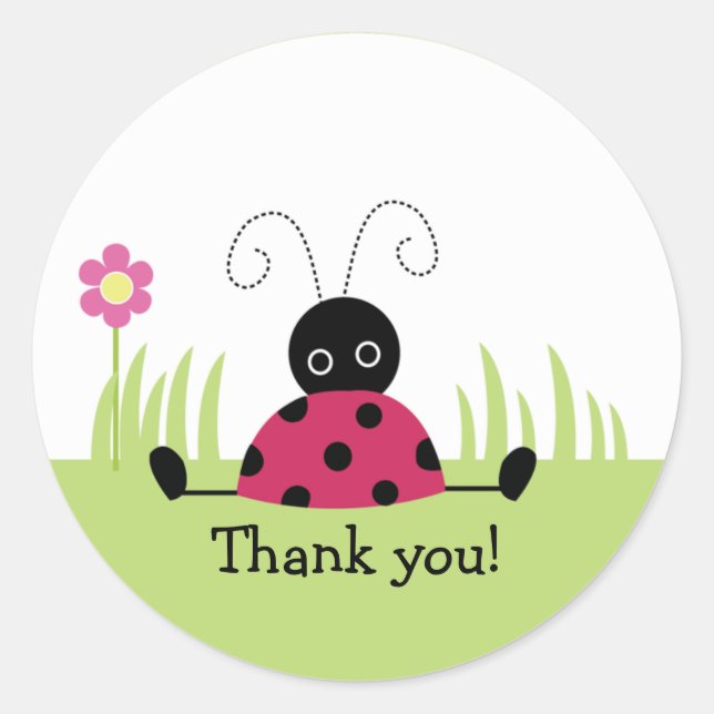 Stickers Little Ladybug Merci Favoriser (Devant)