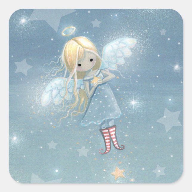 Stickers Little Star Angel Idéal pour les étiquett (Devant)