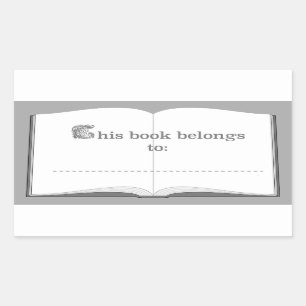 Stickers Livre Personnalisés (Ce Livre Appartient 