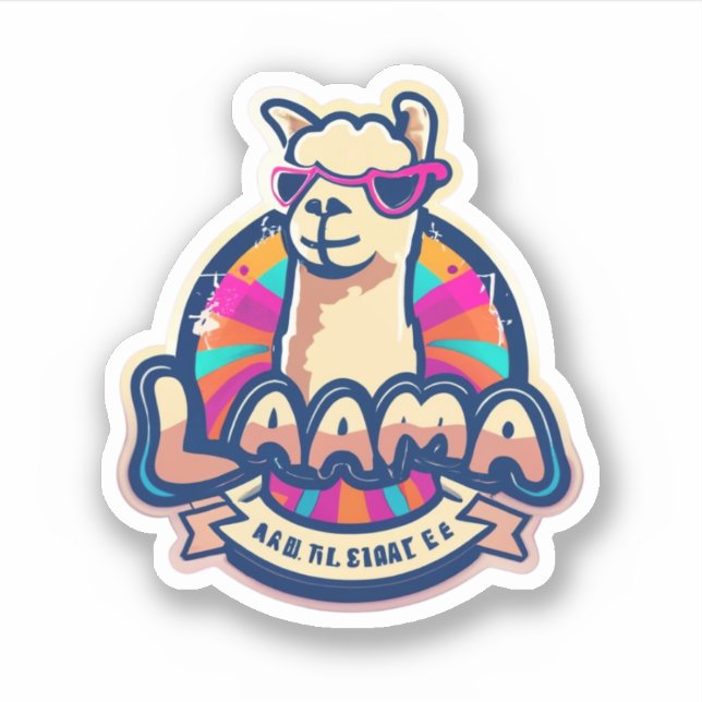 Stickers Llama Le cadeau parfait pour les Amoureux (Devant)