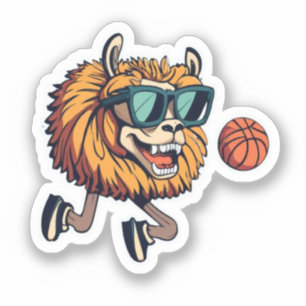 Stickers Llamas mignons, basket-ball