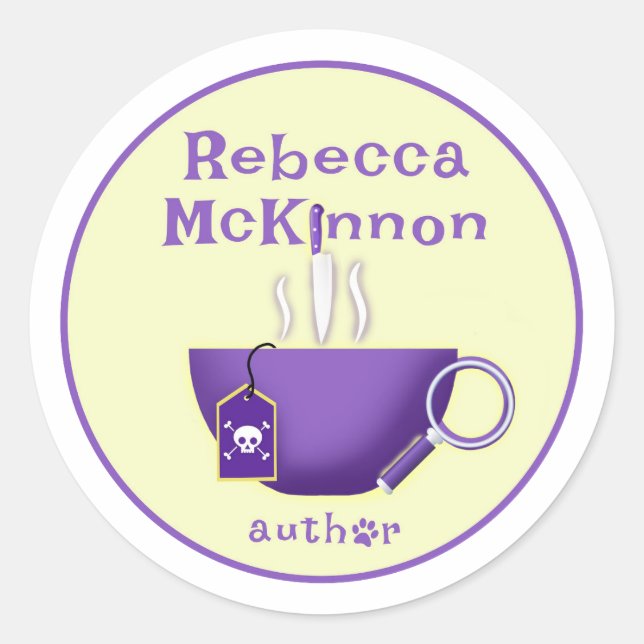 Stickers Logo Auteur Rebecca McKinnon Mystery (Devant)