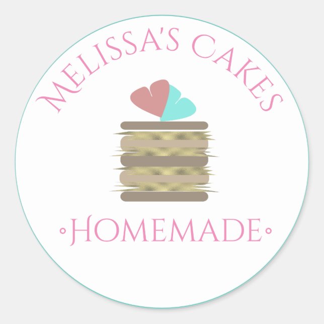 Stickers Logo de gâteau Boulangerie maison Faux Go (Devant)
