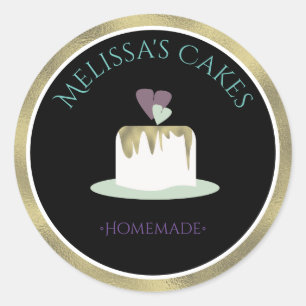 Stickers Logo de gâteau Boulangerie maison Mariage