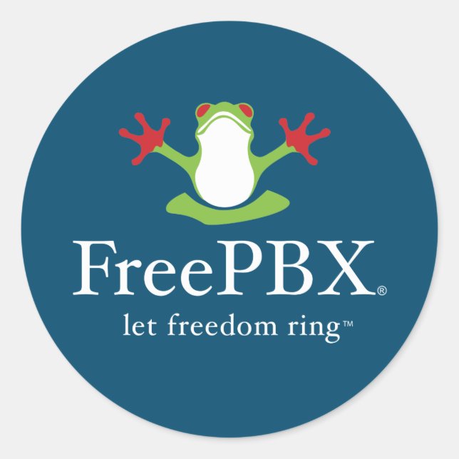 Stickers Logo FreePBX (bleu) (Devant)