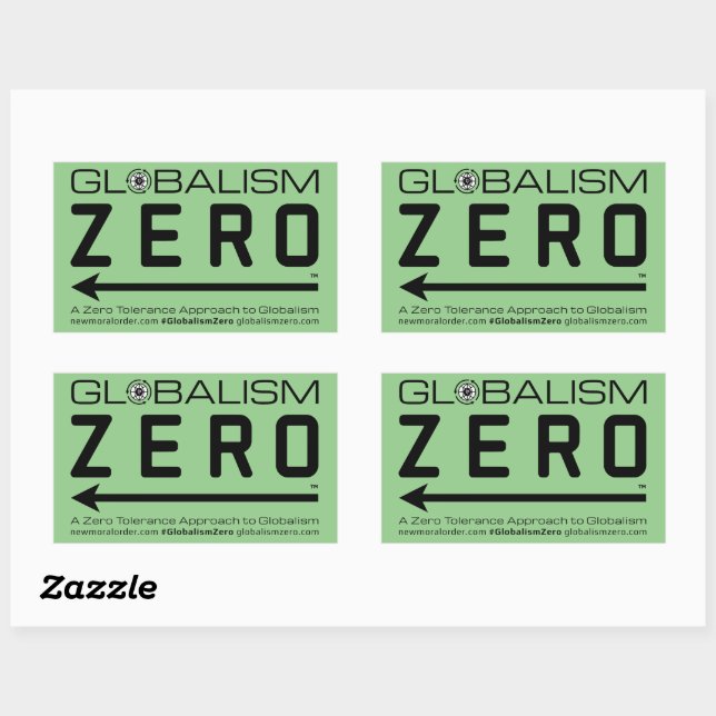 Stickers Logo Globalism Zero™ Black Line (Feuille)