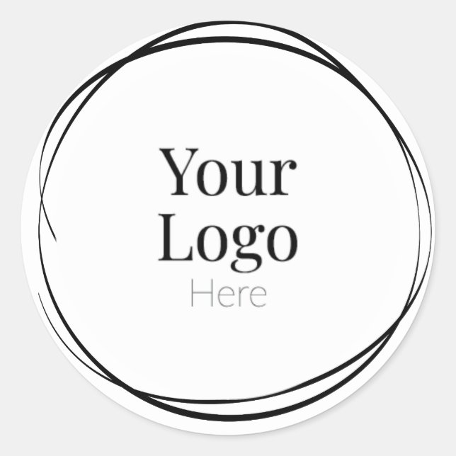 Stickers Logo personnalisés avec cercle simple à m (Devant)