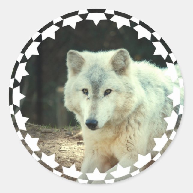 Stickers Loup gris (Devant)
