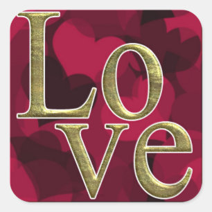 Stickers Love, Glossy, 3 pouces (feuille de 6)
