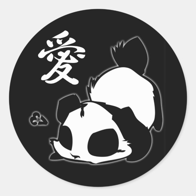 Stickers Love Panda (Devant)