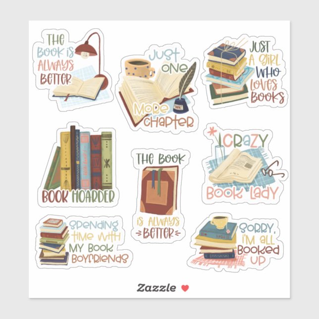 Stickers Lover du livre (Feuille)