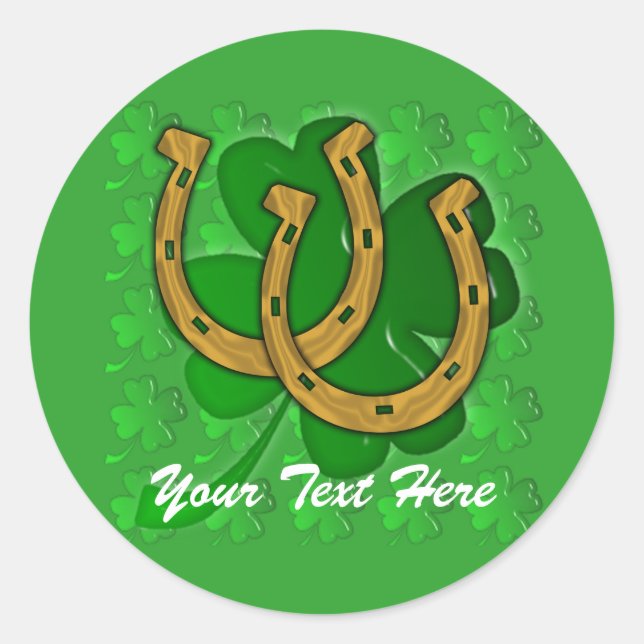Stickers - Lucky Horseshoe Shamrock (Devant)