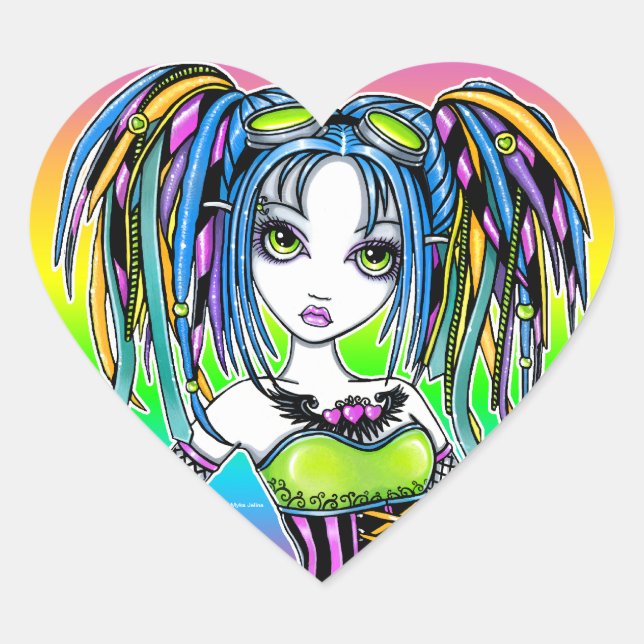 Stickers "Luxie" Rainbow Cyber Goth Fairy (Devant)